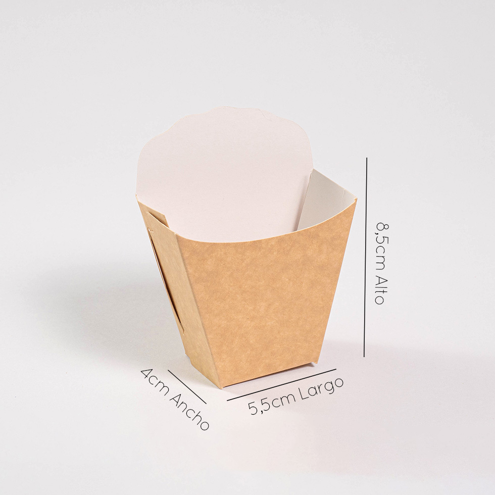 Caja porción de papas