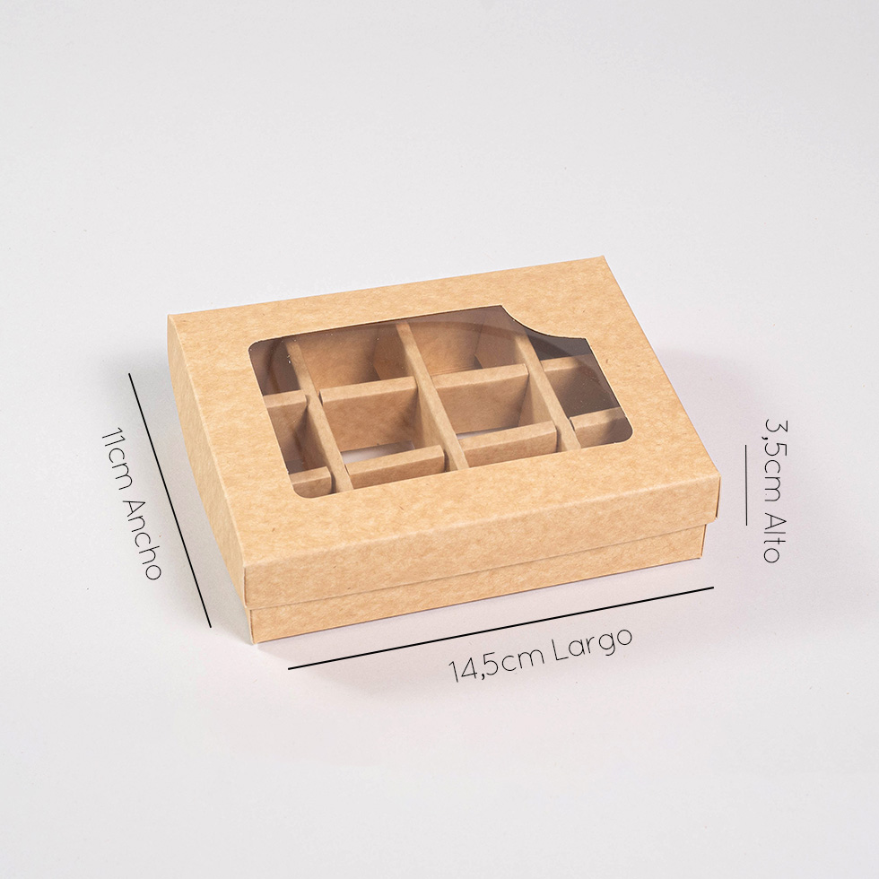 Caja trufa x12 ventana